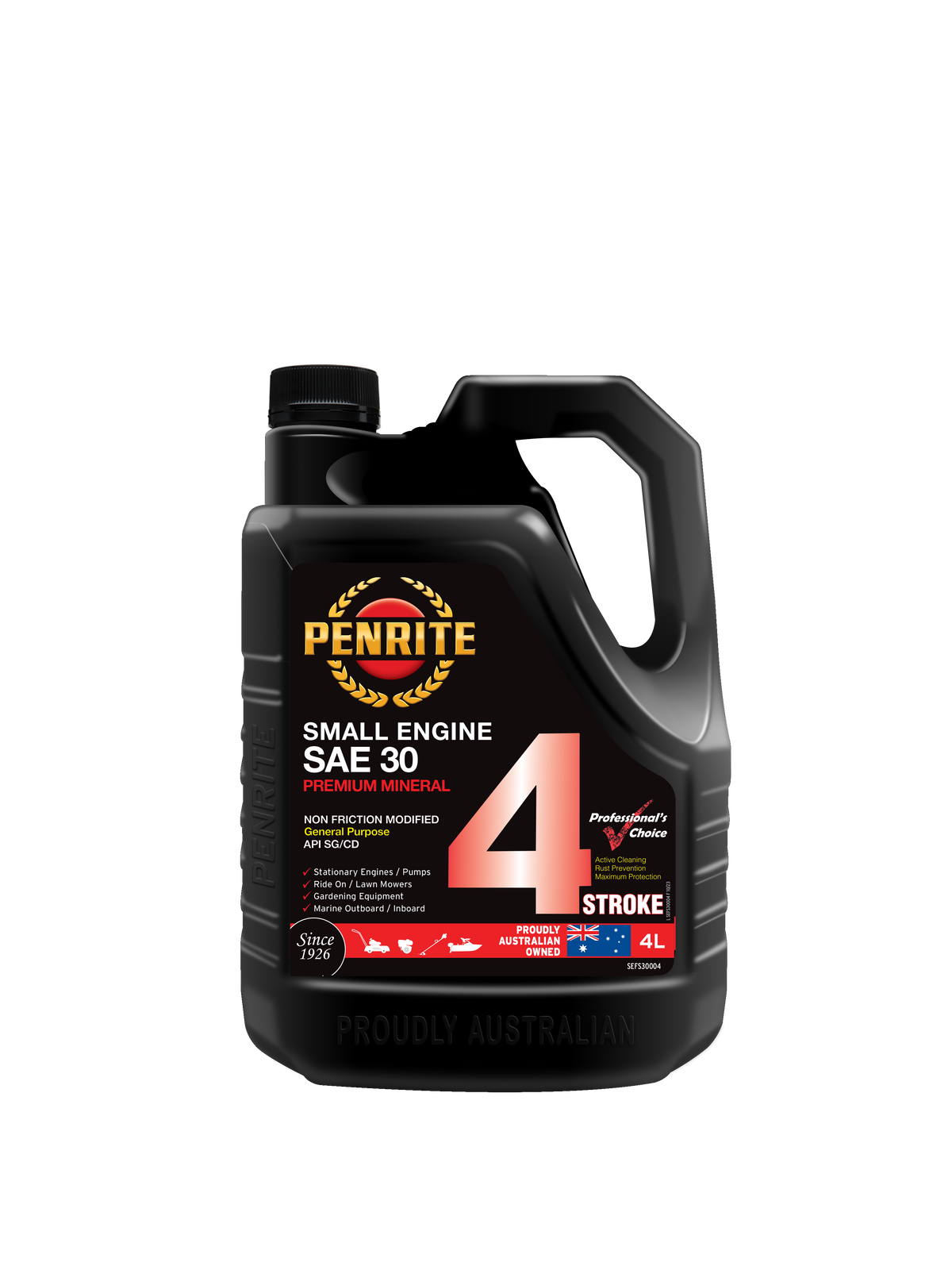 Penrite Small Engine 4 Stroke Oil SAE 30 4L - SEFS30004