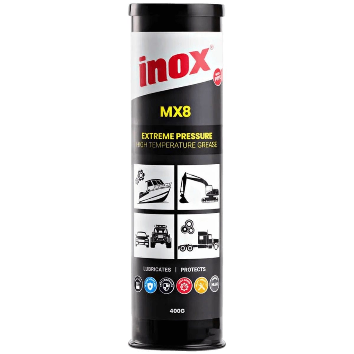 Inox MX8 High temp Extreme Pressure Lithium Complex PTFE grease 450g