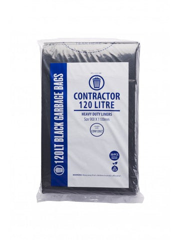 120L Black Contractor Bin Bags Heavy Duty Bin Liners (200 bags)