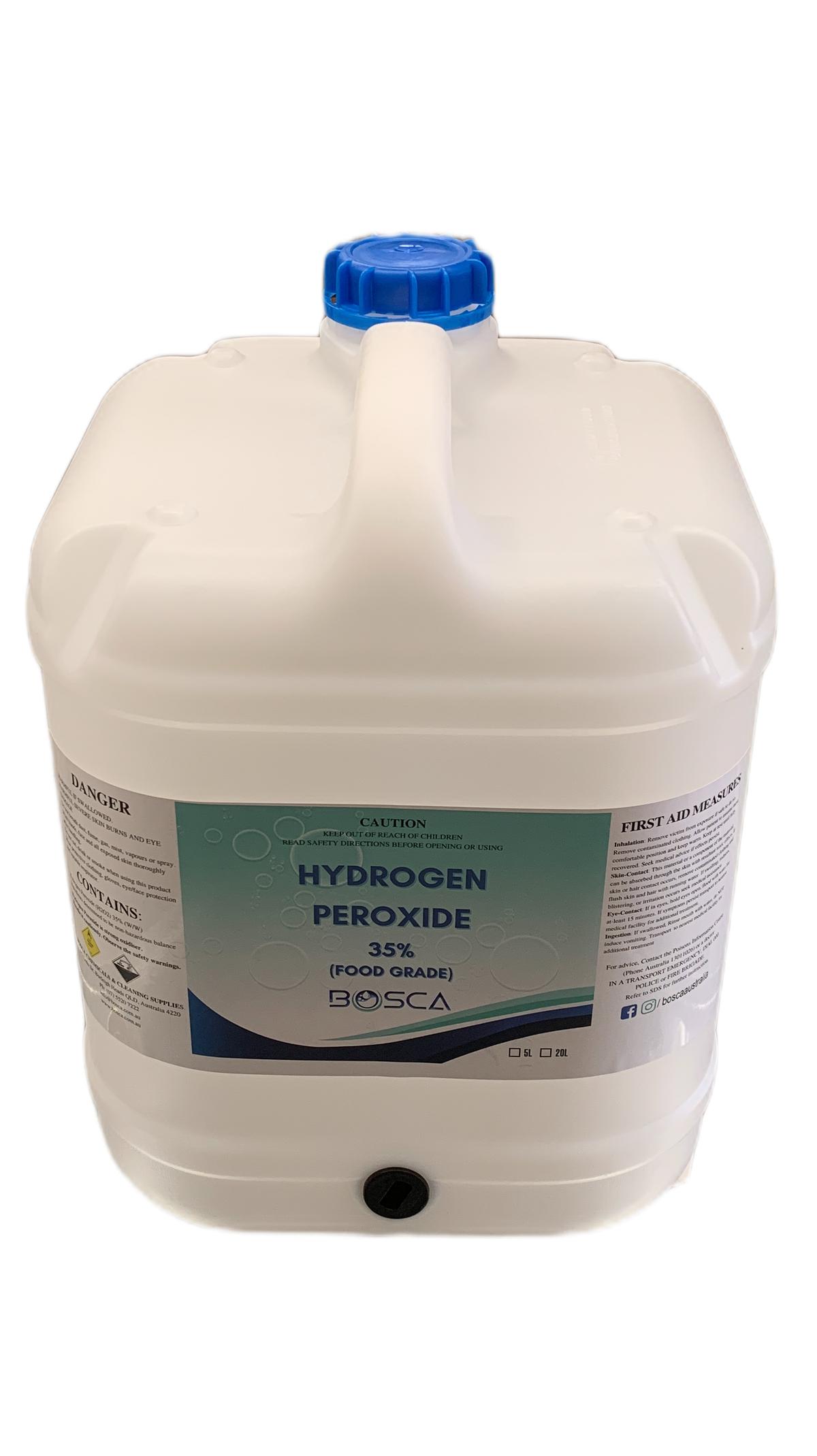 35 Percent Hydrogen Peroxide (H2O2) Food Grade 20L