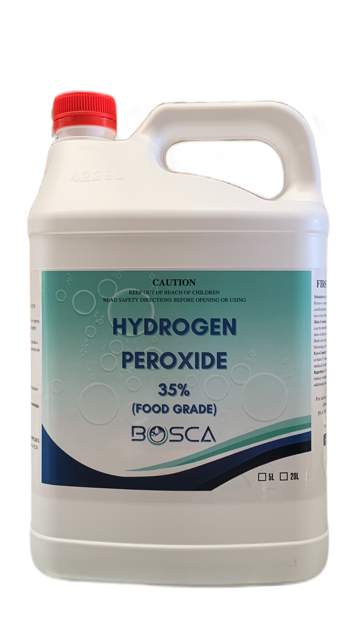 35 % Hydrogen Peroxide (H2O2) Food Grade 5L