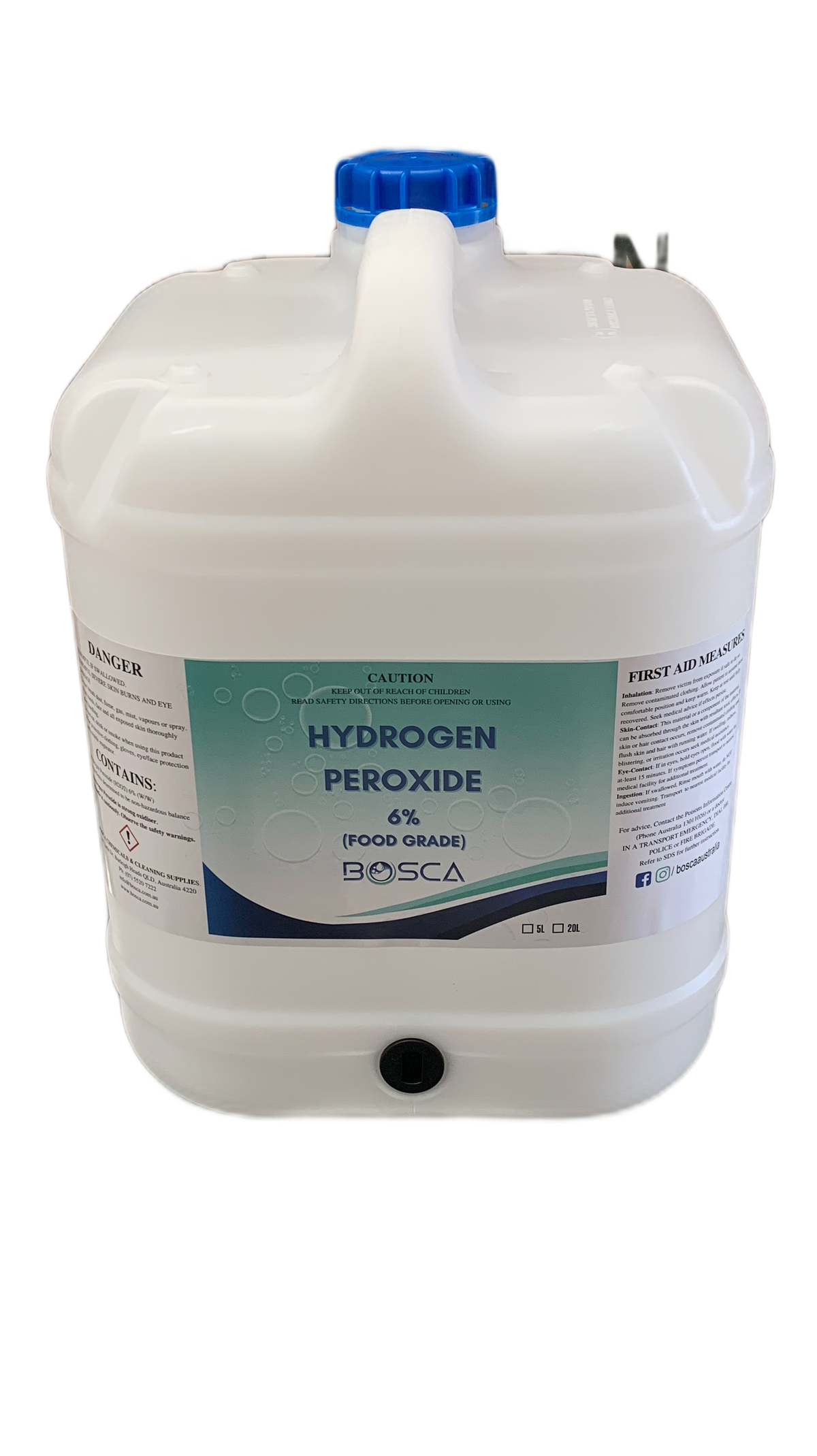 6% Food Grade Hydrogen peroxide H2O2 Disinfectant All Purpose Cleaner 20L