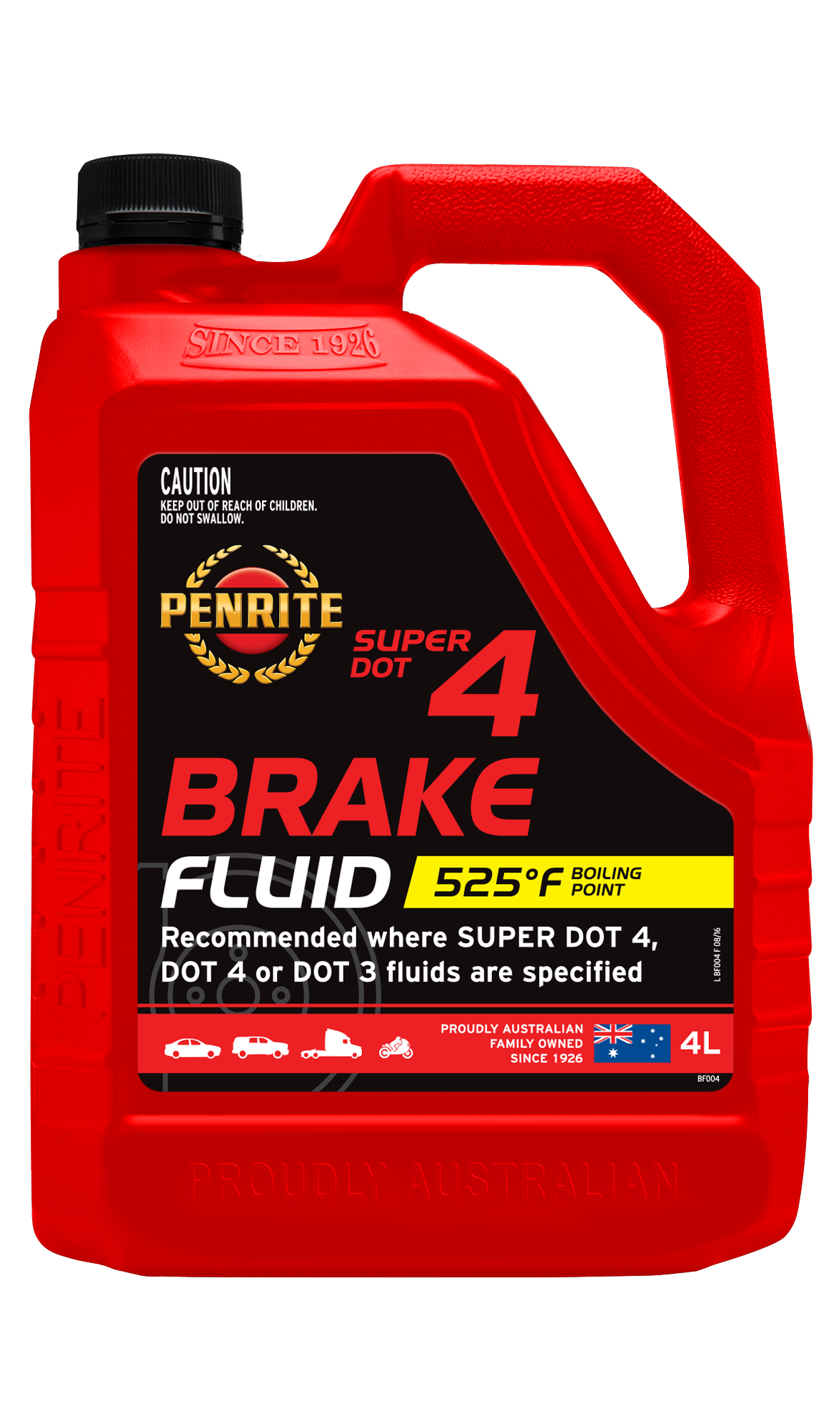 Penrite Brake Fluid Super DOT 4 4L - BF004