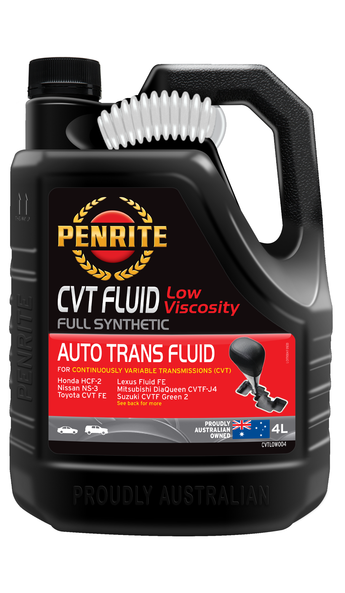 Penrite CVT Full Synthetic Low Viscosity Fluid 4L - CVTLOW004