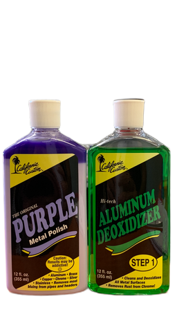 California Custom Purple Metal Polish 355ml & Aluminum Deoxidizer 355ml Combo