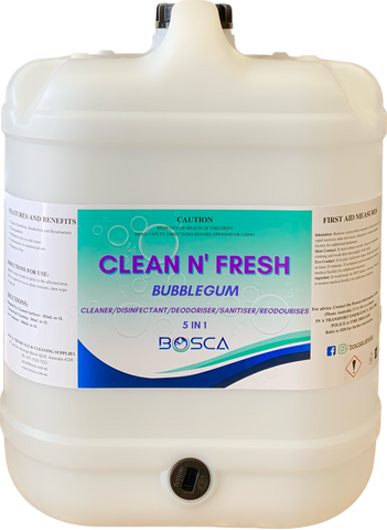 Clean N' Fresh 5IN1 Disinfectant And Cleaner 20L - Bubblegum