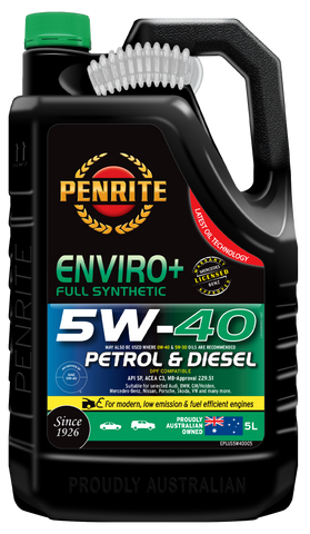 Penrite Enviro+ 5W-40 Engine Oil 5L - EPLUS5W40005