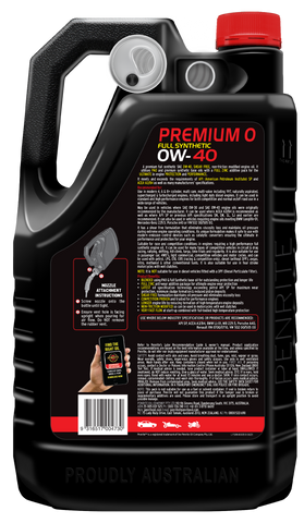 Penrite 10 Tenths Premium 0W-40 Engine Oil 5L - FS0W40005