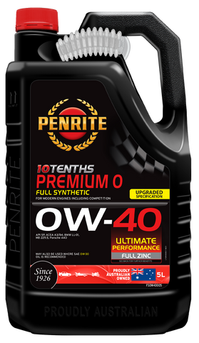 Penrite 10 Tenths Premium 0W-40 Engine Oil 5L - FS0W40005