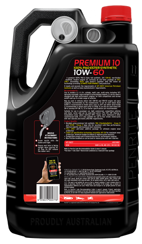 Penrite 10 Tenths Premium 10W-60 Engine Oil 5L - FS10W60005