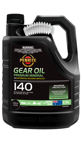 Penrite Gear Oil 140 SAE 140 Mineral Gear & Differential Oil 2.5L - GO1400025