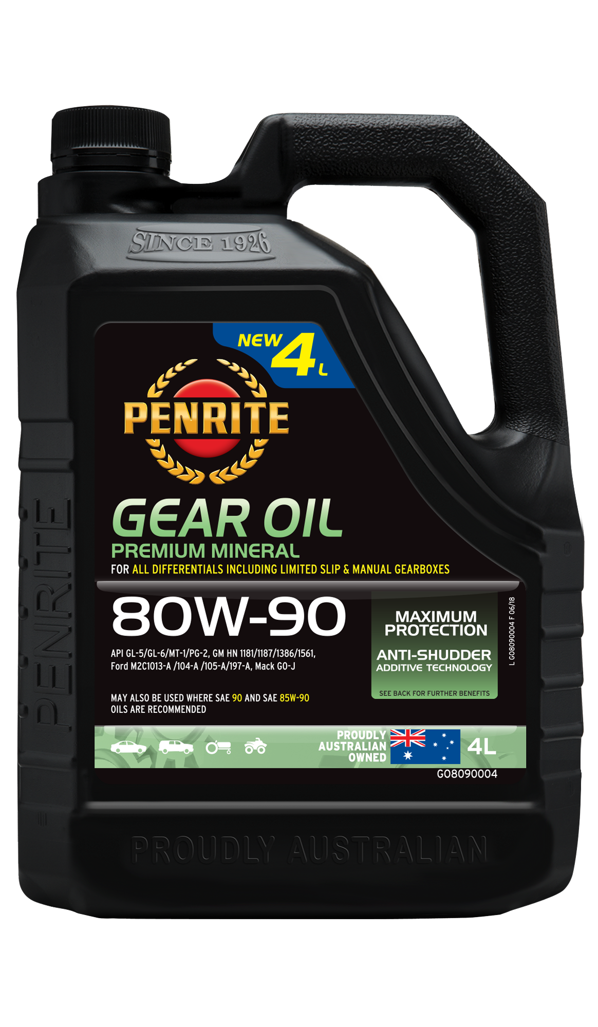 Penrite Gear Oil Mineral 80W-90 4L GO8090004