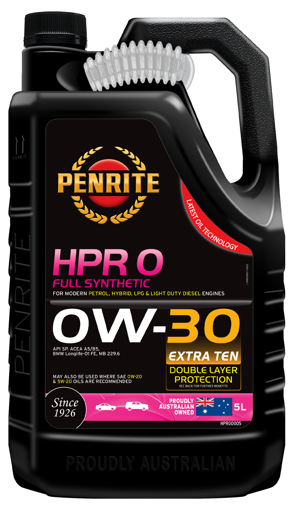 Penrite HPR 0 0W-30 Engine Oil 5L - HPR00005