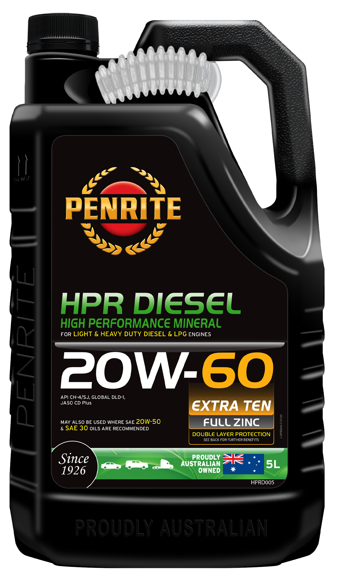 Penrite HPR Diesel SAE 20W-60 Engine Oil 5L - HPRD005