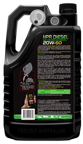 Penrite HPR Diesel SAE 20W-60 Engine Oil 5L - HPRD005