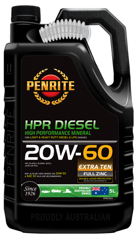 Penrite HPR Diesel SAE 20W-60 Engine Oil 5L - HPRD005