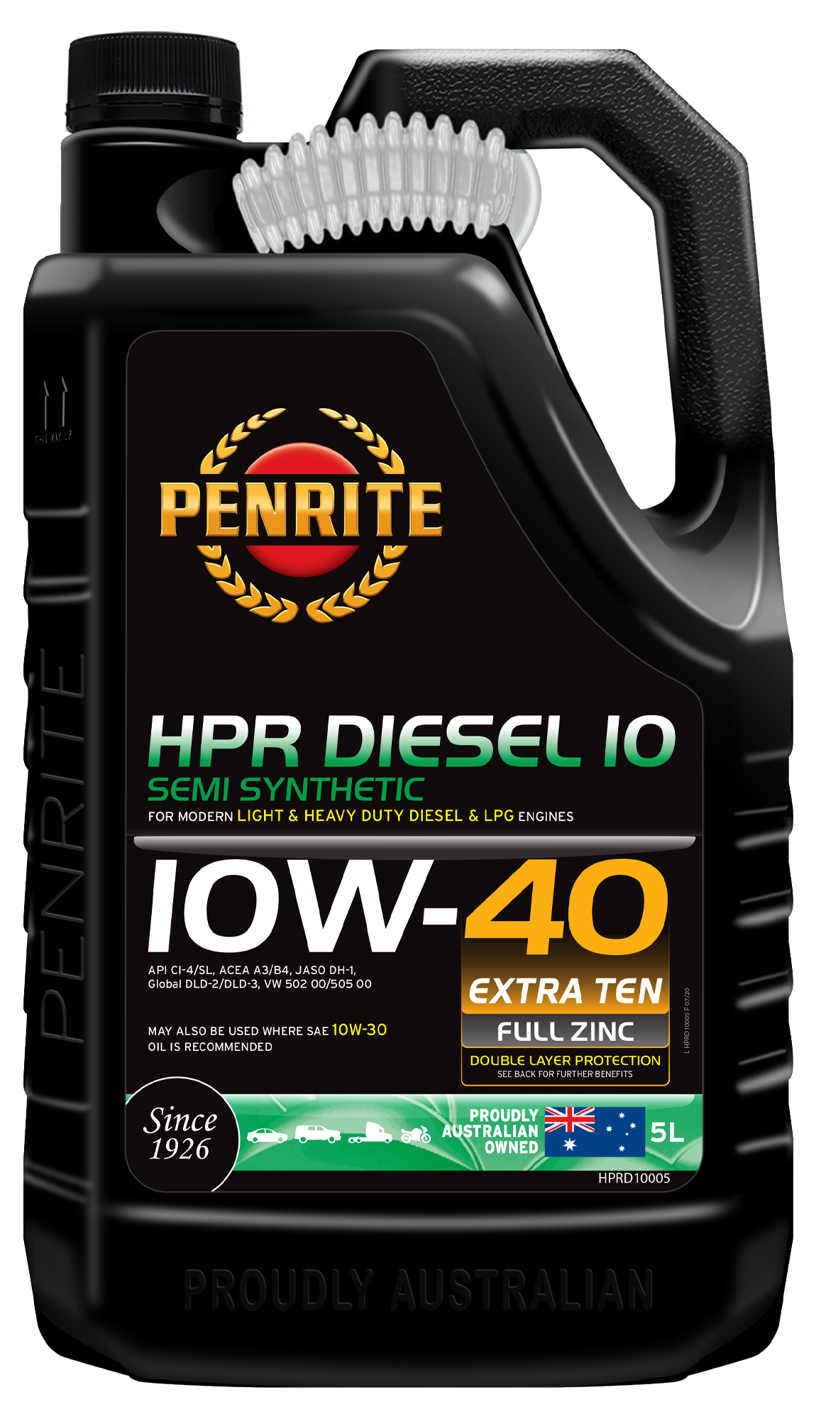 Penrite HPR Diesel 10 SAE 10W-40 Engine Oil 5L - HPRD10005