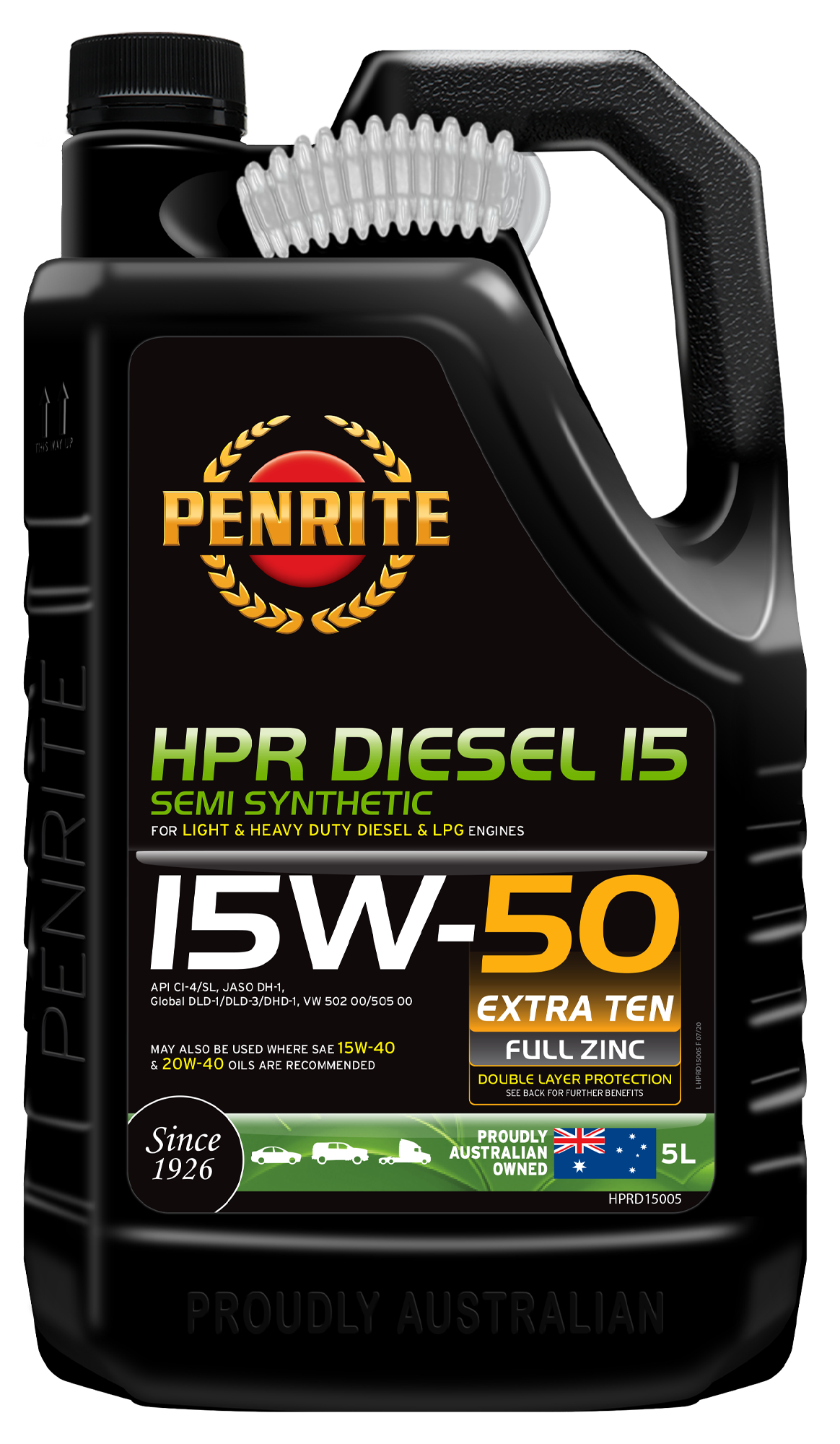 Penrite HPR Diesel 15 SAE 15W-50 Engine Oil 5L - HPRD15005