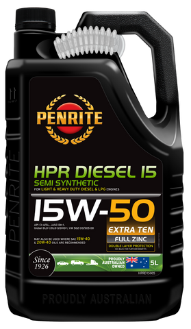 Penrite HPR Diesel 15 SAE 15W-50 Engine Oil 5L - HPRD15005