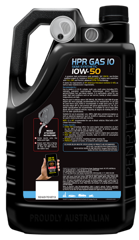 Penrite Gas 10 10W-50 Engine Oil 5L - HPRG10005