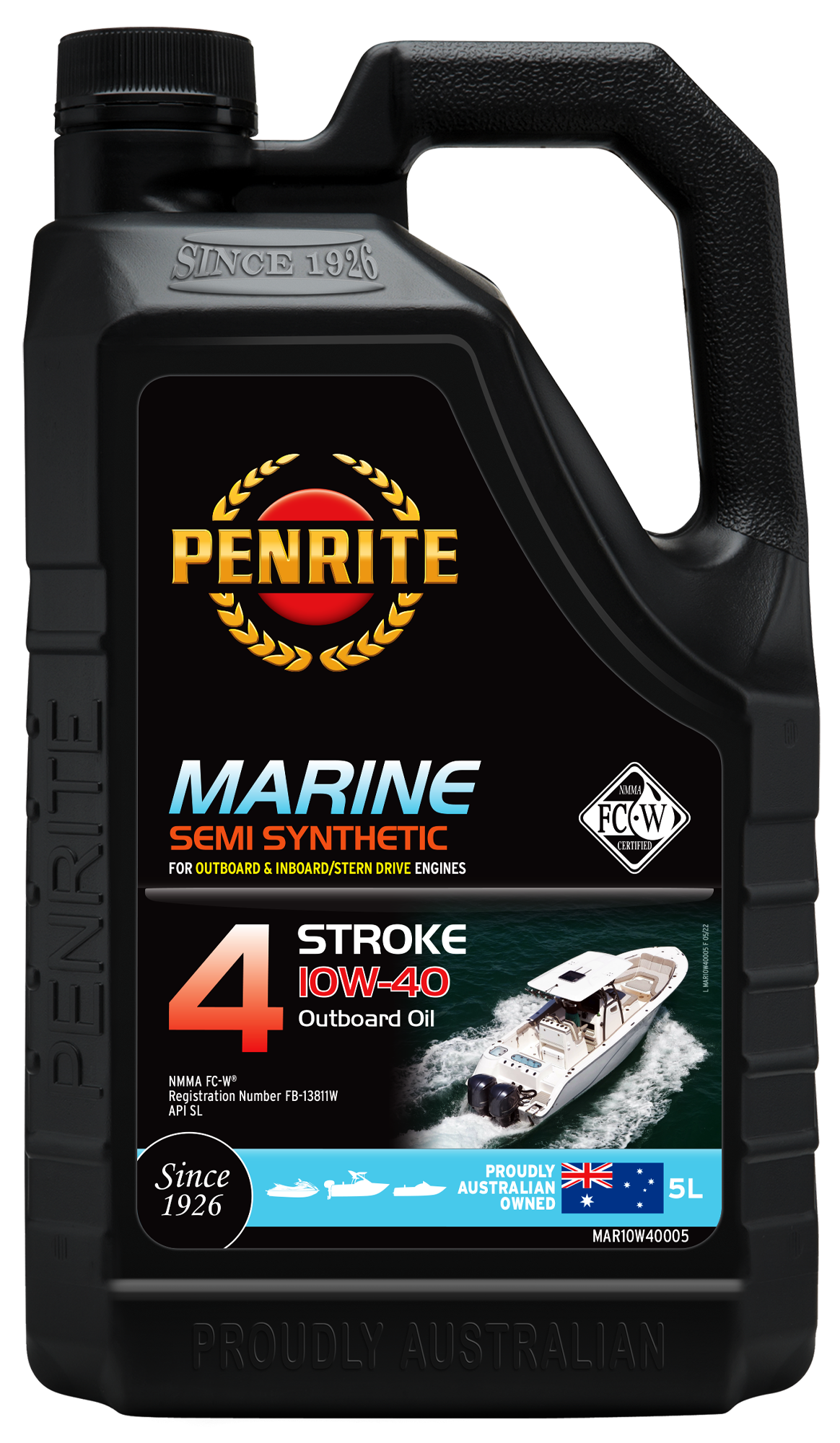 Penrite Marine Outboard 4 Stroke Oil 10W-40 5L - MAR10W40005