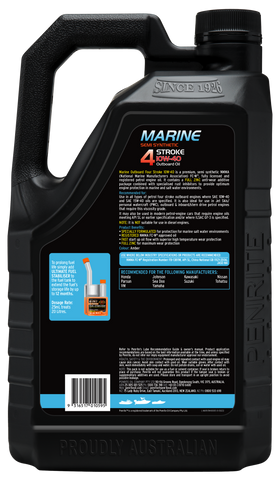 Penrite Marine Outboard 4 Stroke Oil 10W-40 5L - MAR10W40005