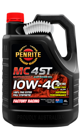 Penrite MC-4ST 10W-40 100% Pao & Ester 4L - MC410W40004