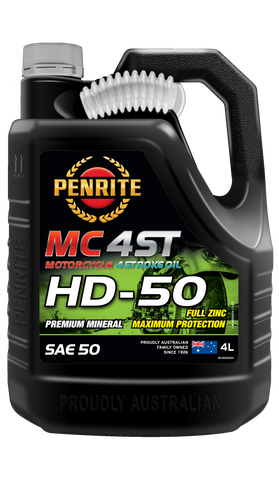 Penrite MC-4ST 4 Stroke Oil Mineral HD SAE 50 4L - MC4HD50004