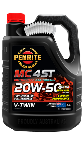 Penrite MC-4ST V Twin 20W-50 100% Pao & Ester 4L - MC4VT20W50004