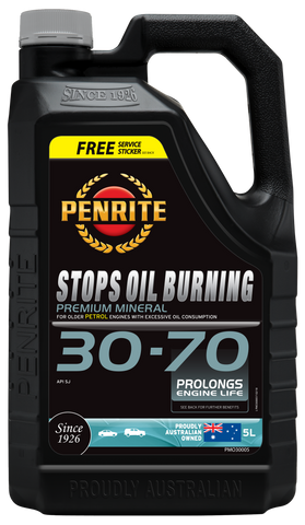 Penrite Stops Burning 30-70 Engine Oil 5L - PMO30005