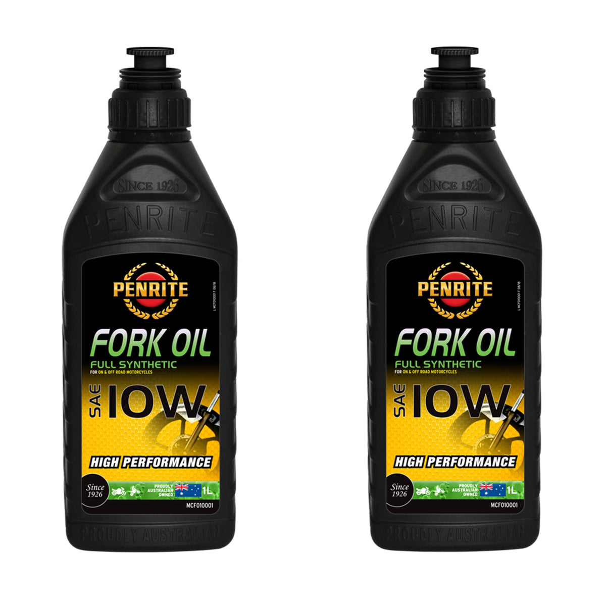 Penrite MC FORK OIL 10 (FULL SYNTHETIC) - 1 Litre MCFO10001 (Twin Pack)