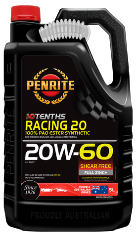 Penrite 10 Tenths Racing 20W-60 Engine Oil 5L - RACING20W60005