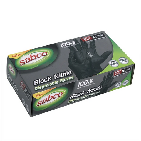 Sabco Nitrile Gloves Extra Large Black 100 Pcs