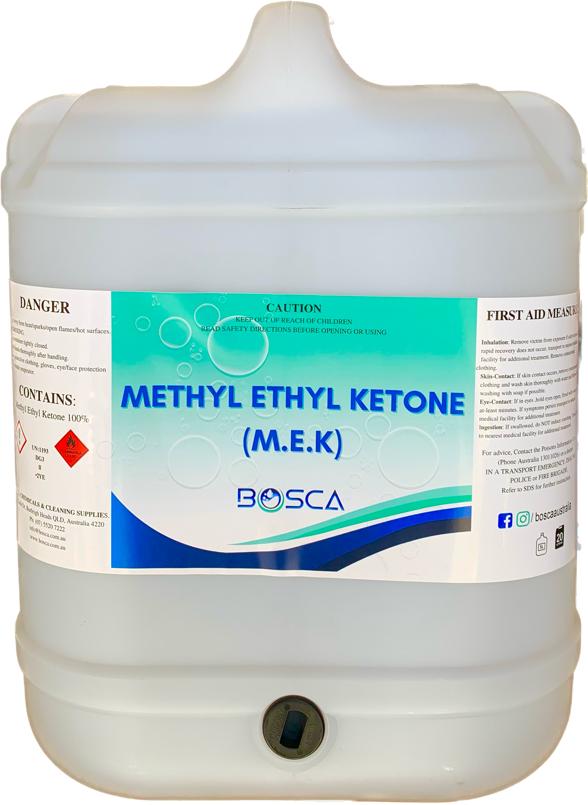 MEK - Methyl Ethyl Ketone Solvent 20L